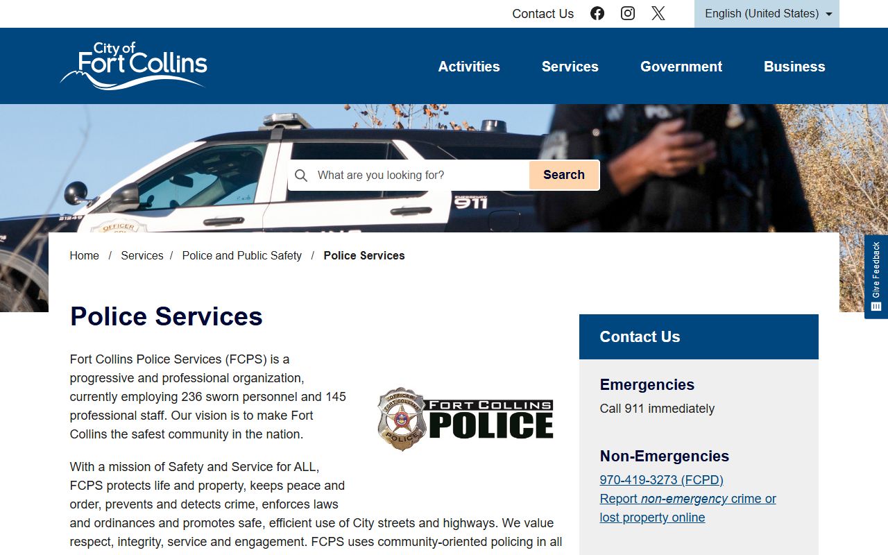 Fort Collins Police services