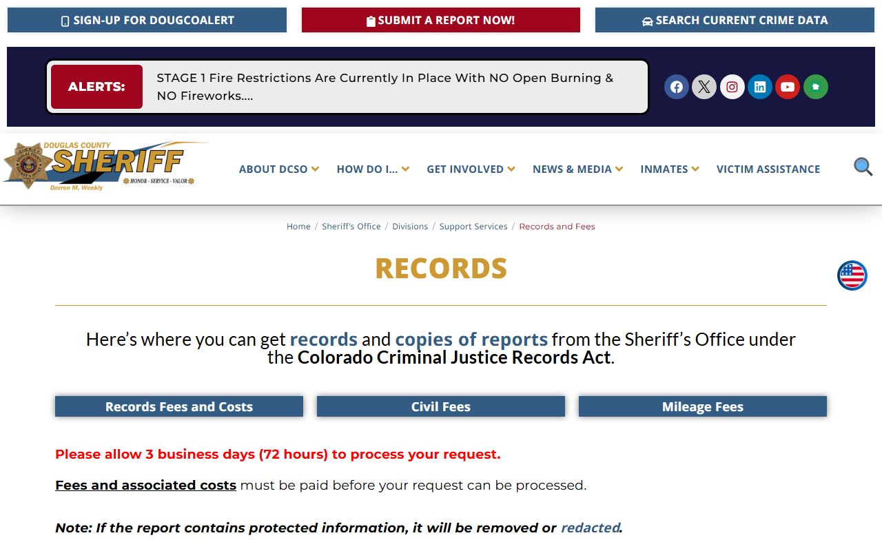 Douglas County records information