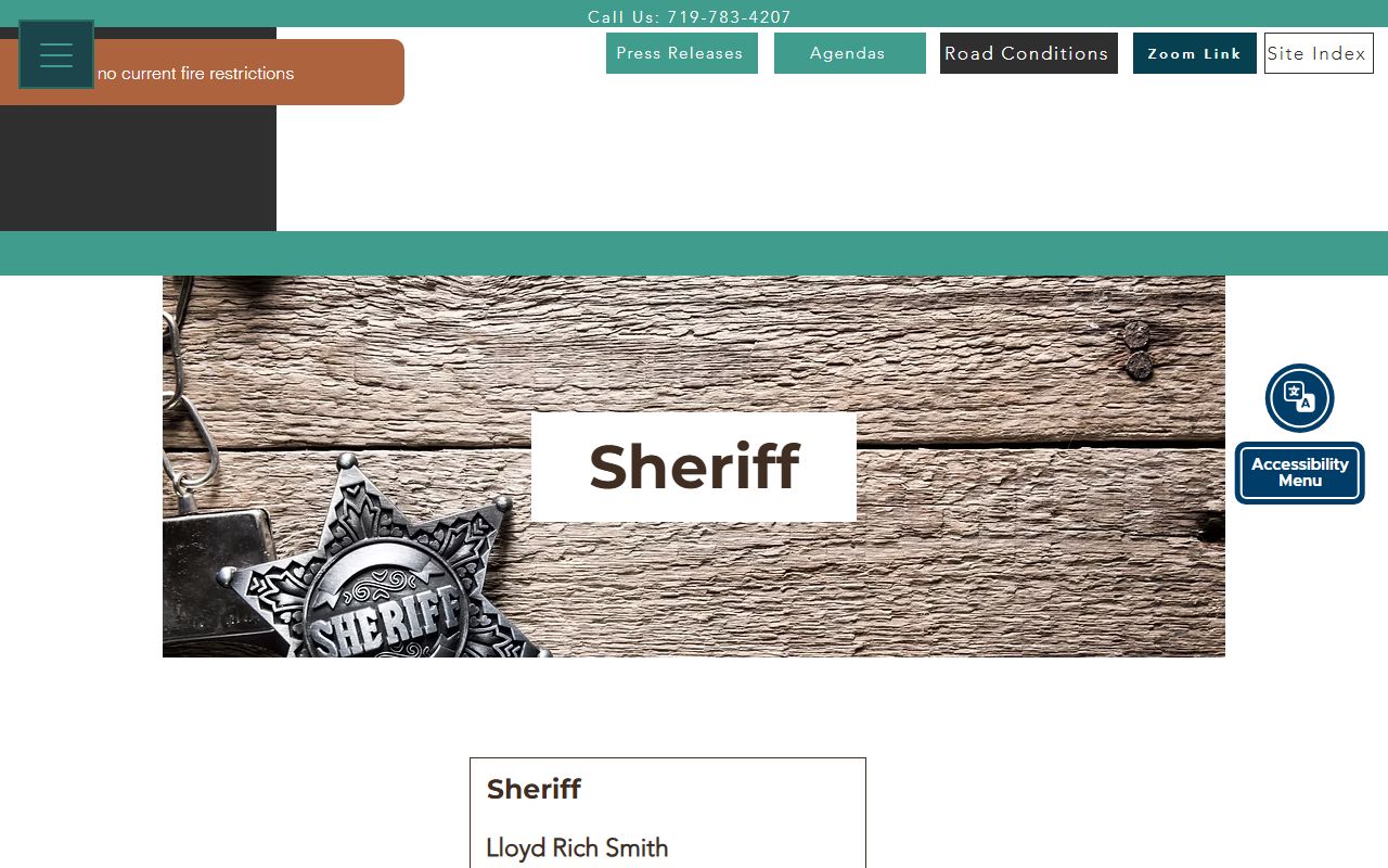 Custer County Sheriff's Office building in Westcliffe Colorado