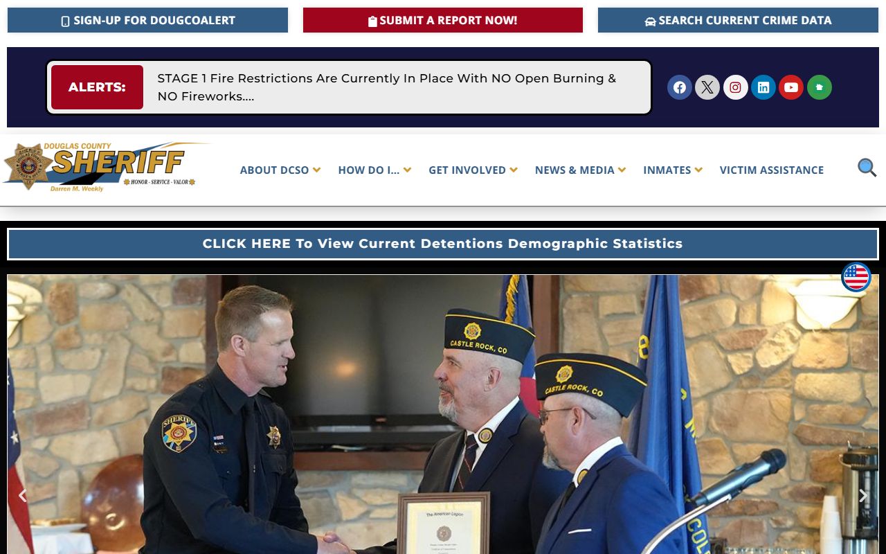 Douglas County Sheriff's Office building in Castle Rock Colorado