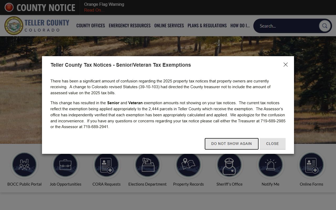 Teller County Sheriff's Office website for 72 hour booking records